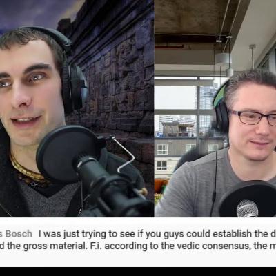 Josh Wulf and Arjuna carry on discussion following the debate with Aron Ra