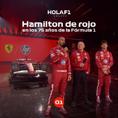 Hamilton de rojo en los 75 años de la Fórmula 1