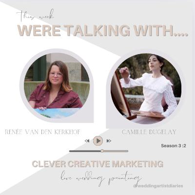 Clever Creative Marketing as a live wedding painter