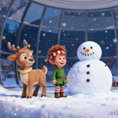 Die funkelnde Schneekugel