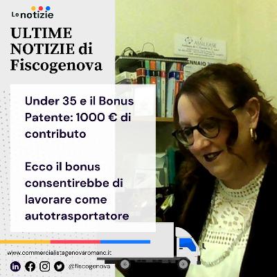 Under 35 e il Bonus Patente: 1000 € di contributo Under 35 e il Bonus Patente: 1000 € di contributo