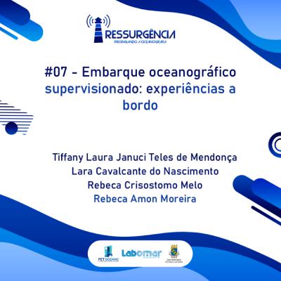 Embarque Oceanográfico Supervisionado: experiências a bordo