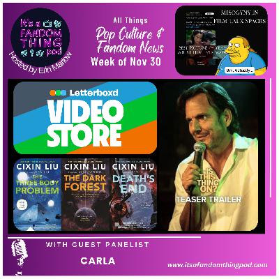 Pop Culture and Fandom News for the Week of November 30th