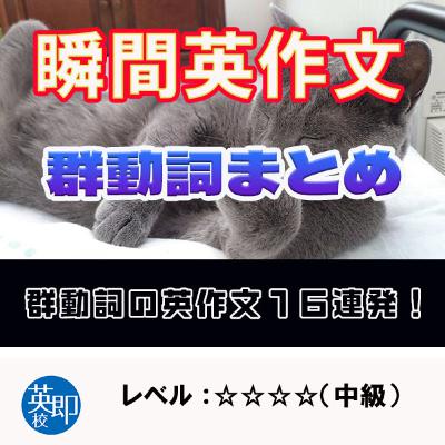 【瞬間英作文：特別編】英作文修行の旅30　群動詞まとめ