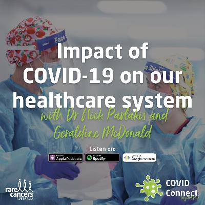 COVID Connect: Impact of COVID-19 on our healthcare system, with Dr Nick Pavlakis and Geraldine McDonald COVID Connect: Impact of COVID-19 on our healthcare system, with Dr Nick Pavlakis and Geraldine McDonald