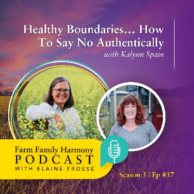 37: Healthy Boundaries…How To Say No Authentically.