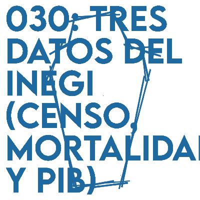 030: Tres datos del INEGI (Censo, mortalidad y PIB)