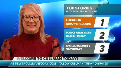 Locals in Macy's Parade | Black Friday safety tips | Small Business Saturday in Cullman