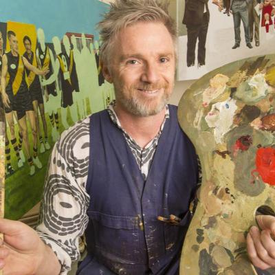 Jamie Cooper - Artist of the Western Bulldogs Team of the Century Painting