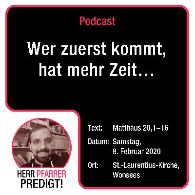 Wer zuerst kommt, hat mehr Zeit