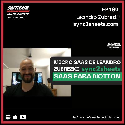 EP100: Micro SaaS de Leandro Zubrezki Sync2Sheets en LATAM. SaaS para Notion