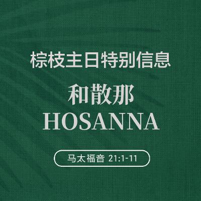 03/29/2026 【棕枝主日特别信息】和散那（太21:1-11）——王唯权 牧师