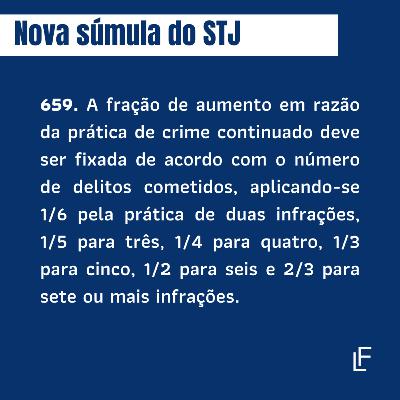 Nova súmula do STJ (súmula 659)