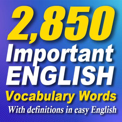 2850 Important English Vocabulary Words