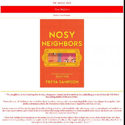 Download [​pdf] Book Nosy Neighbors by Freya Sampson