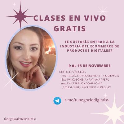 Invitación a 10 clases en vivo gratis para ecommerce de productos digitales