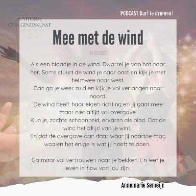 Mee met de wind