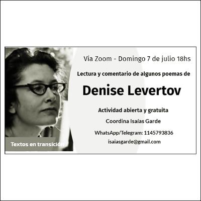 #31 Isaías Garde - Lectura y comentario de algunos poemas de Denise Levertov