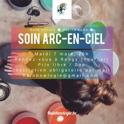 🌈Soin arc-en-ciel🌈 . pleine lune 7 mars