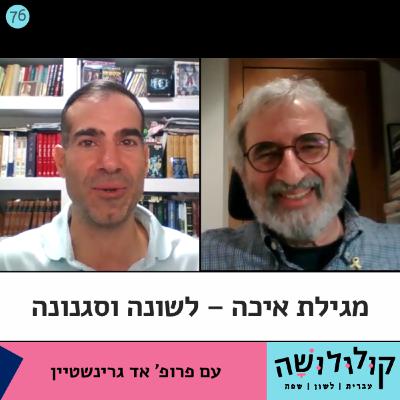 פרק 76: מגילת איכה – לשונה וסגנונה / פרופ' אד גרינשטיין