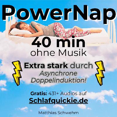 Power Nap  40 min ⚠️Extra stark durch ﻿Asynchrone Doppelinduktion!💥 ohne Musik. Benutze Kopfhörer! 🎧 Hypnose Schlafquickie, Mittagsschlaf