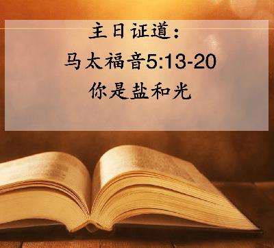主日证道 |你是盐和光|马太福音5:13-20|A年预苦期第一主日（20260222）