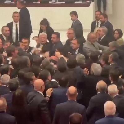Brawl breaks out in Turkish parliament on last day of budget talks