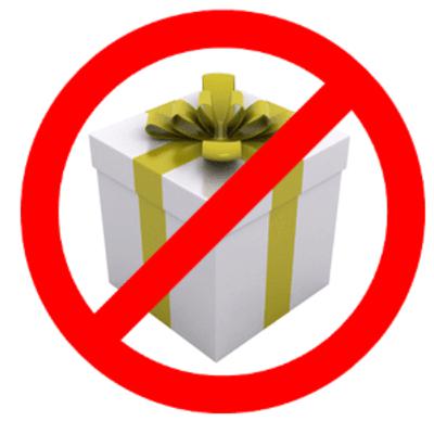 Geschenksverbot, Respekt und ein sanfter Grinch Geschenksverbot, Respekt und ein sanfter Grinch