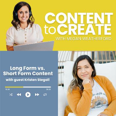 03. Long Form vs. Short Form Content | Podcasting, YouTube, and TikTok for Business Owners with Kristen Stegall 03. Long Form vs. Short Form Content | Podcasting, YouTube, and TikTok for Business Owners with Kristen Stegall