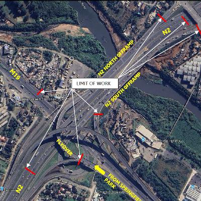 uMngeni Interchange partially closing for bridge repairs uMngeni Interchange partially closing for bridge repairs