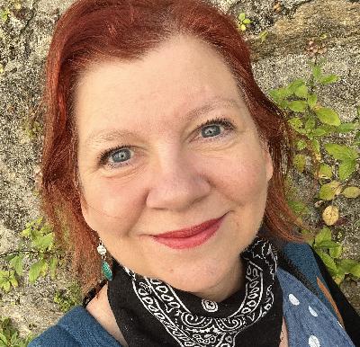 Marianne på pilegrimsvandring i Santiago de Compostela