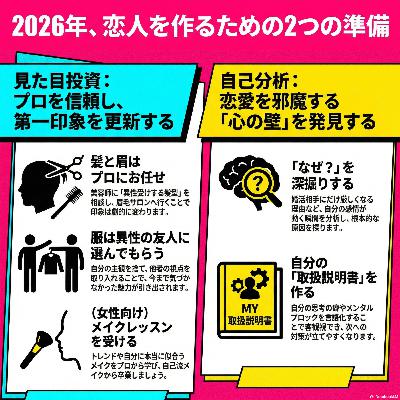 #90 2026年こそ恋人を作る2つの準備｜“見た目投資”と“自己分析”の始め方