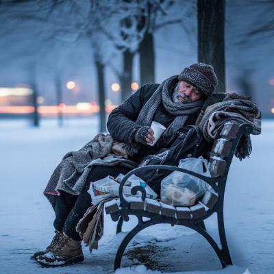 Obdachlos im Winter - Anlaufstelle Caritas-Herberge in Passau