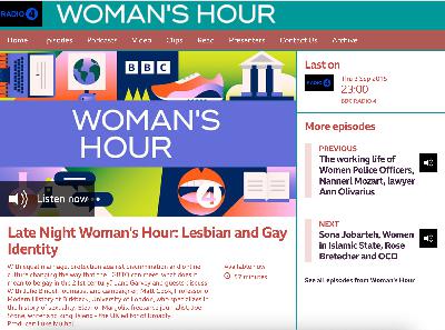 Only a decade ago, this episode of Late Night Woman's Hour, on the topic of lesbian and gay identity did not even cause a stir! Only a decade ago, this episode of Late Night Woman's Hour, on the topic of lesbian and gay identity did not even cause a stir!