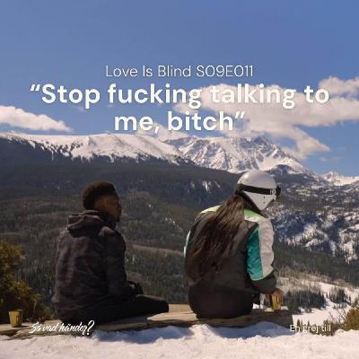 En grej till: Love is Blind s09e11 – "Stop fucking talking to me, bitch"