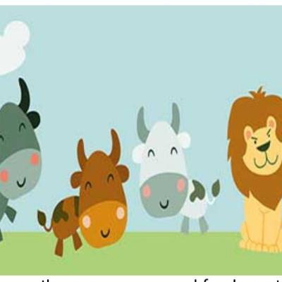 Short stories for kids - The Lion and the Cows Short stories for kids - The Lion and the Cows