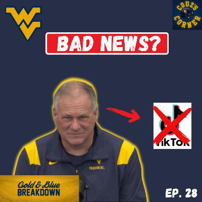 WVU Football TikTok Dancing Ban Raising Red Flags | Blaine Stewart Out | Gold & Blue Breakdown Ep. 28