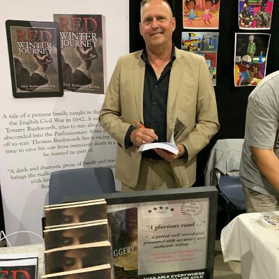 Paul Rushworth-Brown being interviewed at Book Fair Australia, live for The Witty Writers Show.