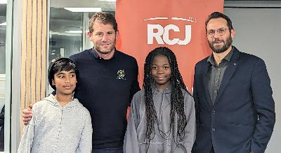 Johan Zittoun reçoit Charles Caudrelier, Skipper, vainqueur de « la Route du Rhum » ainsi Shyna et Mahathir