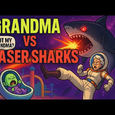 Grandma Fights Laser Sharks in Space Daycare 🤯👵🦈