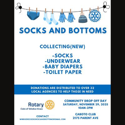 Socks and Bottoms Public Drop Off This Weekend Socks and Bottoms Public Drop Off This Weekend