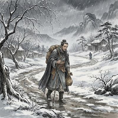 六年级下：采薇：和戍边战士一起回家——杨柳送别的春天与大雪纷飞的归途