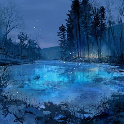Frozen Lake Ambience | Crisp Wind and Distant Ice Creaks