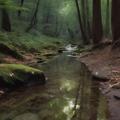 307. White Noise for Relaxation & Sleep + Creek Water in The forest - 9 Hour