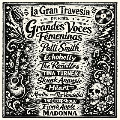 Madonna, Echobelly, Tina Turner, Creepshow, Ronettes, Fiona Apple, Heart, Skunk Anansie...