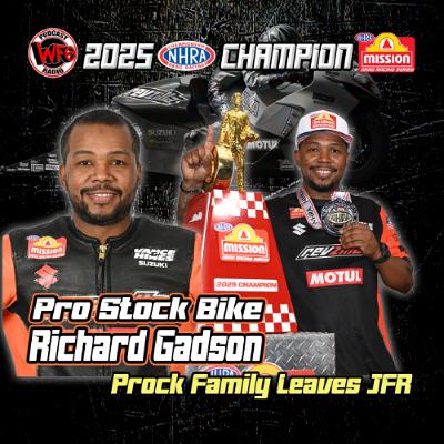 Richard Gadson - 2025 NHRA Pro Stock Motorcycle World Champion Richard Gadson - 2025 NHRA Pro Stock Motorcycle World Champion