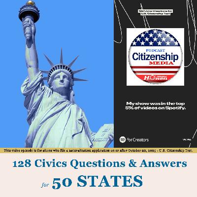 128 Civics Questions in ORDER (KRISTIE VOICE) for U.S. Citizenship Test – Very Fast Female Voice, One Answer, No Repetition