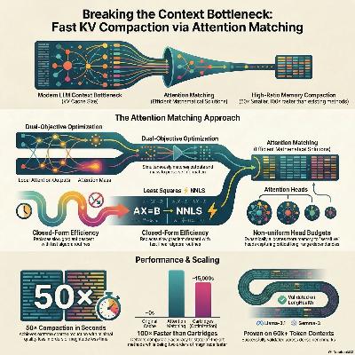 Fast KV Compaction via Attention Matching