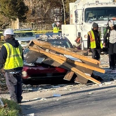 Fire crews on scene of house explosion in Detroit