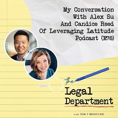 Leveling Up: My Conversation With Alex Su And Candice Reed On Leveraging Latitude Podcast [E78]